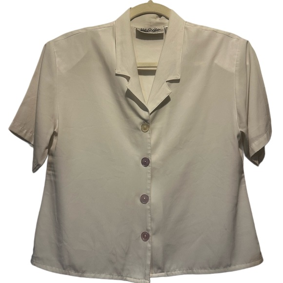 Yves St. Clair Tops - Vintage ivory blouse size L acedamia